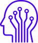 Artificial intelligence icon showing cables in a brain to illustrate artificial intelligence