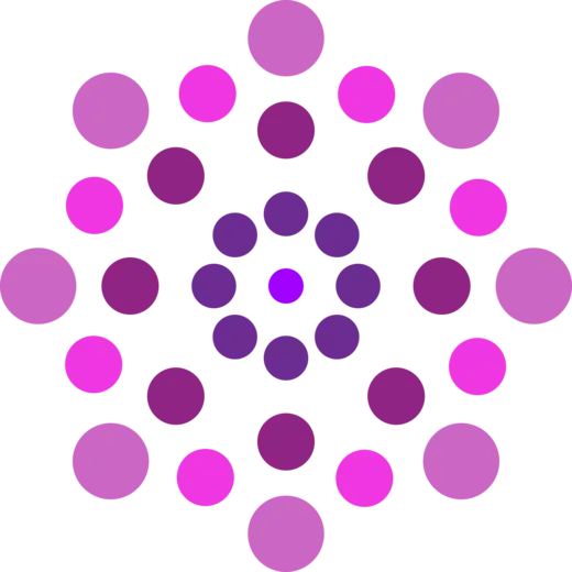 Image showing dots in different colours of magenta used in the about us section of the PSA website