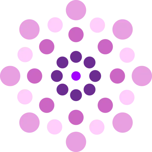 An image showing dots in different light colours of pink used in about us