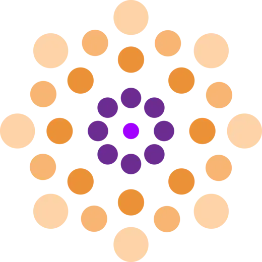 Image showing dots in orange and purple used for Accredited Registers