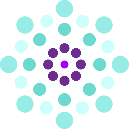 Image showing dots in teal and purple used for organisations we oversee