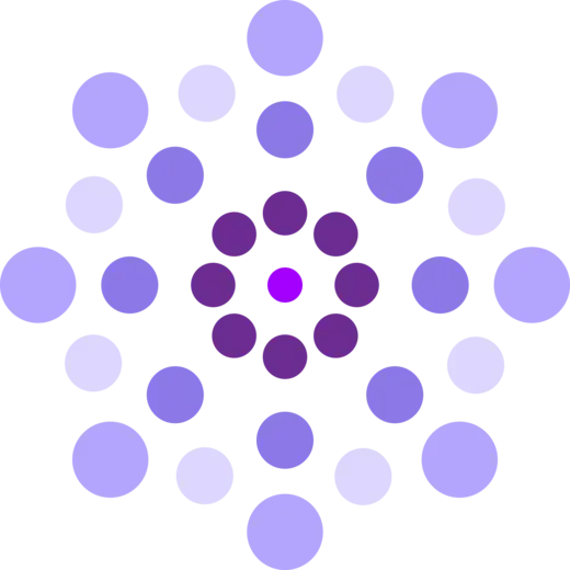 An image showing dots in lilac and purple used in PSA section on improving regulation